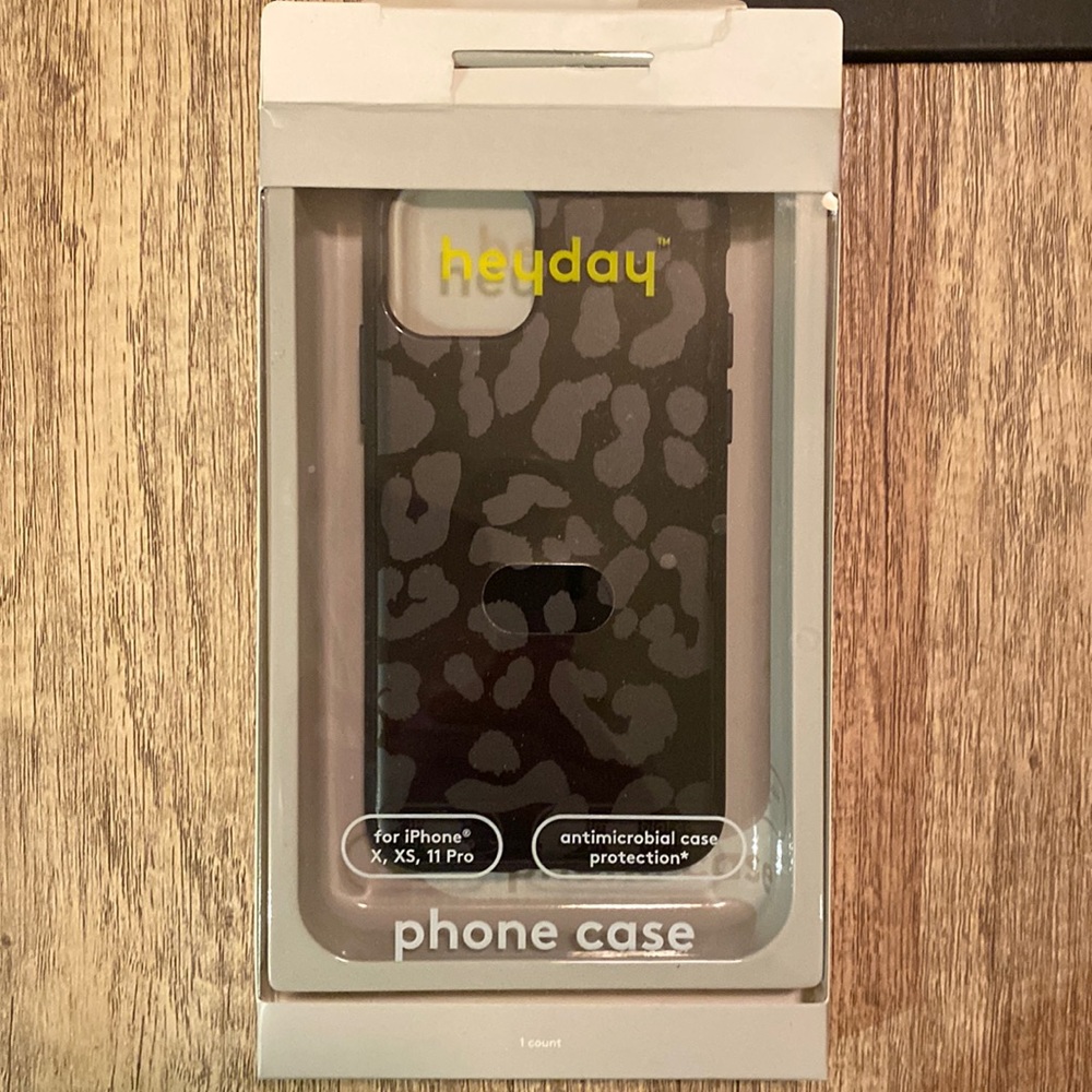 iPhone case: black leopard New but open box
